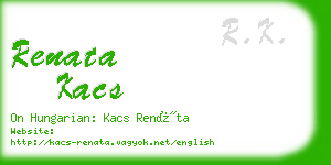 renata kacs business card